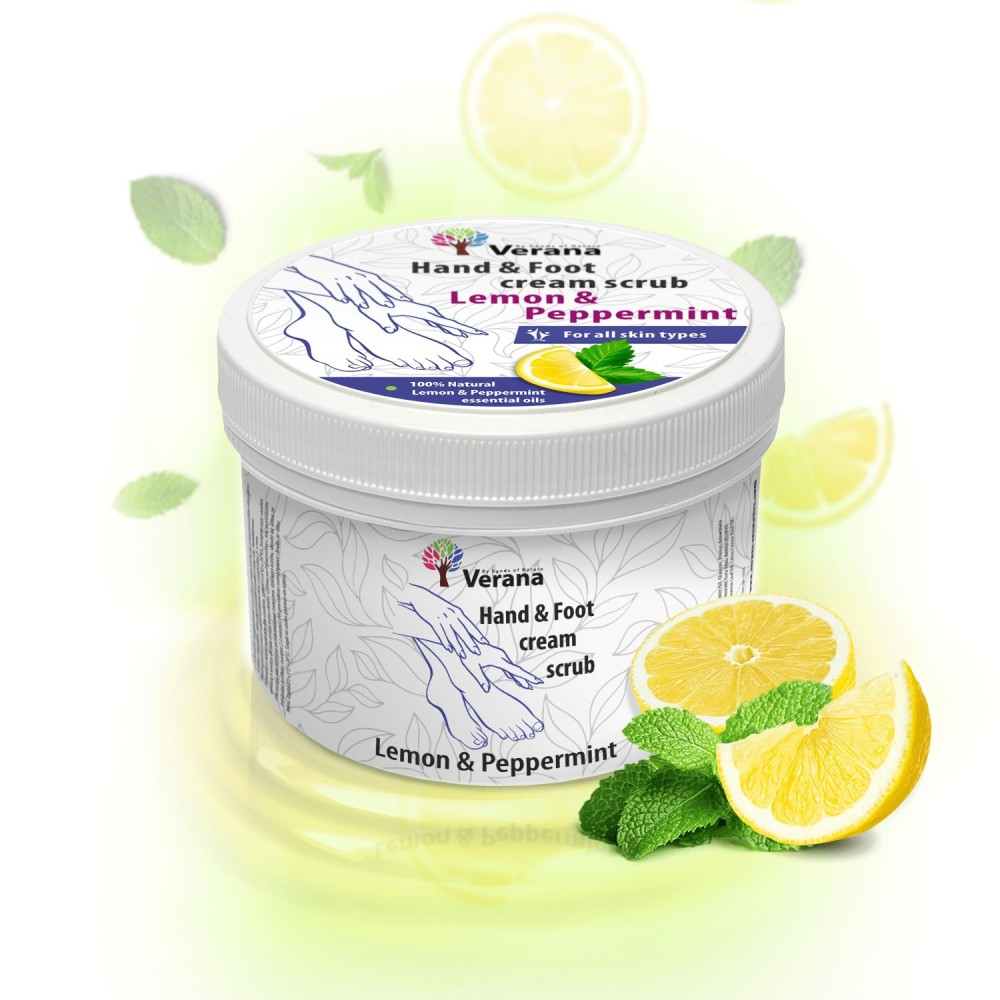 Hand & Foot cream scrub Verana Lemon & Peppermint Hand & Foot cream scrub Verana Lemon & Peppermint