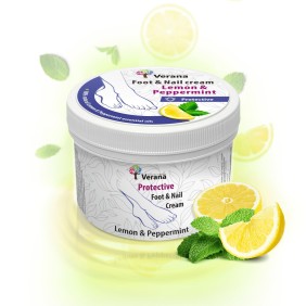 Protective foot and nail cream Verana Lemon and Peppermint  