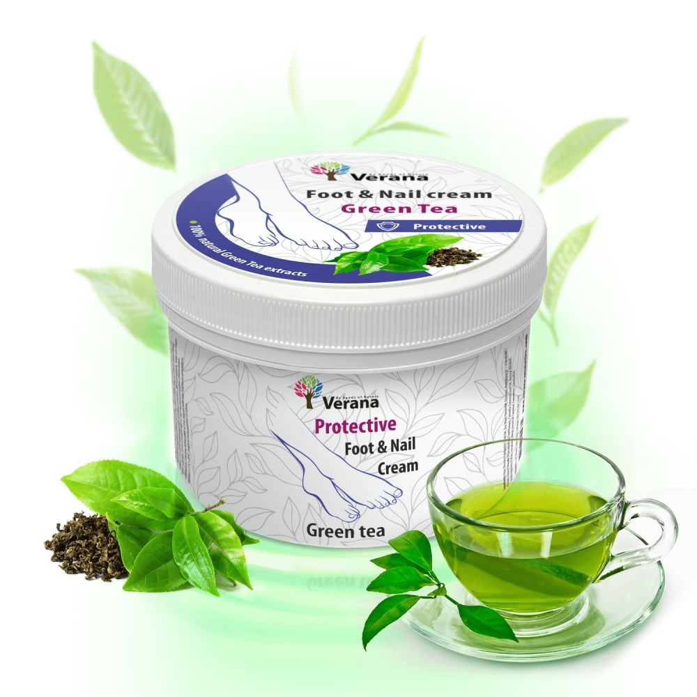 Защитный крем для ног и ногтей Verana Зелёный чай Защитный крем для ног и ногтей Verana Зелёный чай